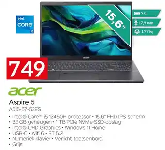 Selexion Acer Aspire 5 A515-57-53ES aanbieding