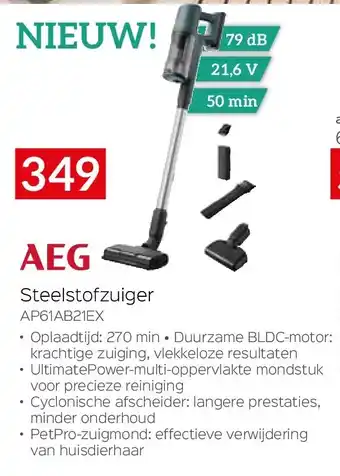 Selexion Aeg Steelstofzuiger AP61AB21EX aanbieding