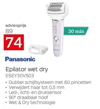 Selexion Panasonic Epilator wet dry ESEY30V503 aanbieding