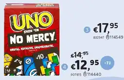 Dreamland MATTEL SPEL UNO NO MERCY aanbieding