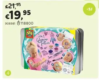 Dreamland SES CREATIVE 3-IN-1 GLAMOUR TATTOOS aanbieding