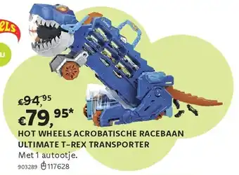 Dreamland HOT WHEELS ACROBATISCHE RACEBAAN ULTIMATE T-REX TRANSPORTER aanbieding