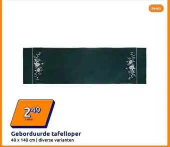 Action Geborduurde tafelloper aanbieding