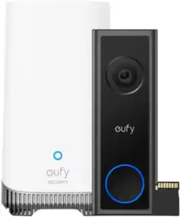 Coolblue Eufy Video Doorbell C31 + Carte SD + HomeBase 3 aanbieding