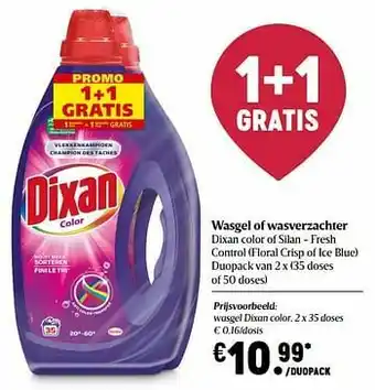 Delhaize Wasgel dixan color aanbieding