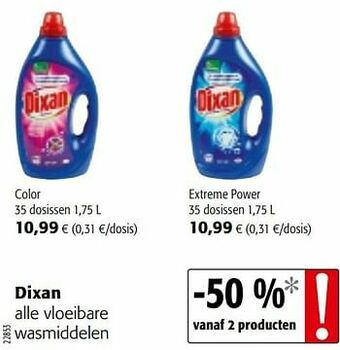 Dixan alle vloeibare wasmiddelen