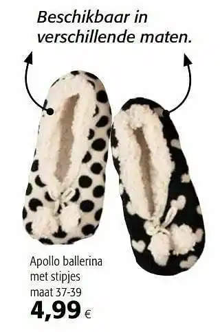 Colruyt Apollo ballerina met stipjes aanbieding