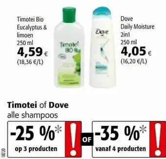 Colruyt Timotei bio eucalyptus + limoen aanbieding