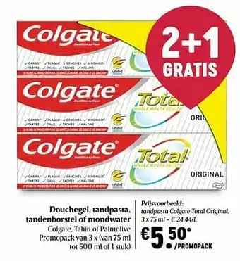 Delhaize Tandpasta colgate total original aanbieding