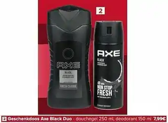 Carrefour Geschenkdoos axe black duo aanbieding