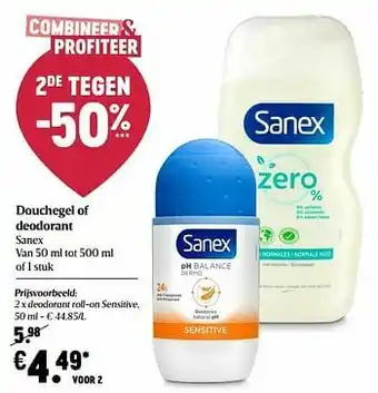 Delhaize Deodorant roll-on sensitive aanbieding