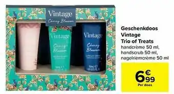 Carrefour Geschenkdoos vintage trio of treats aanbieding