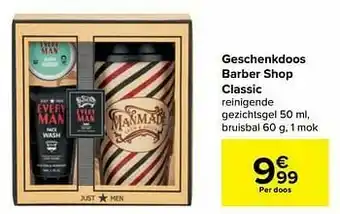 Carrefour Geschenkdoos barber shop classic aanbieding