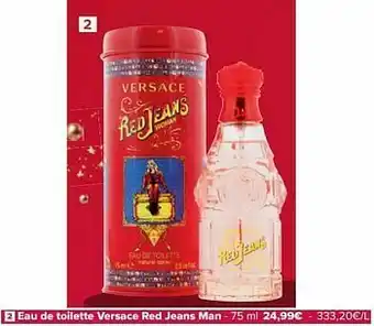 Carrefour Eau de toilette versace red jeans man aanbieding