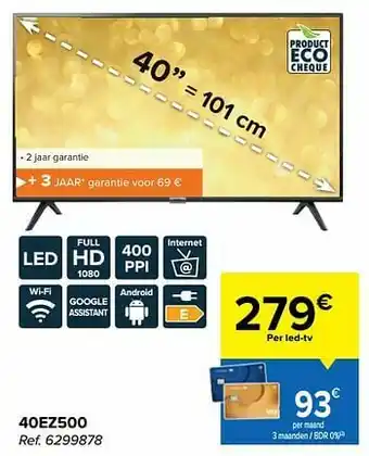 Carrefour Tcl 40ez500 aanbieding