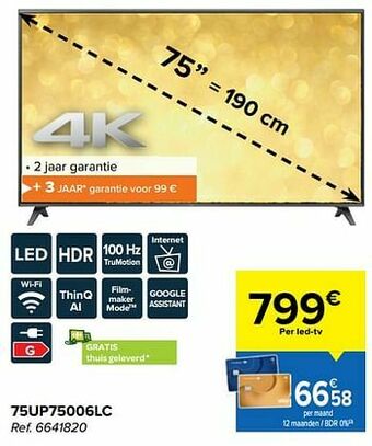 Carrefour Lg 75up75006lc aanbieding