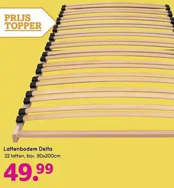 Leen Bakker Lattenbodem delta 90x200 cm aanbieding