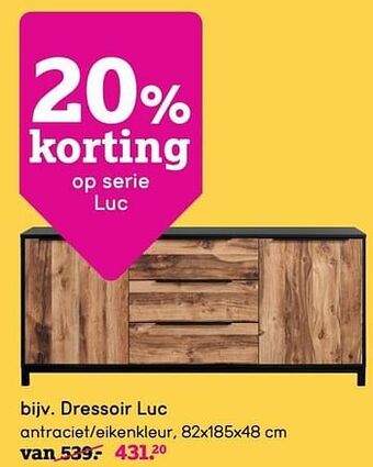 Leen Bakker Dressoir luc 82x185x48 cm aanbieding