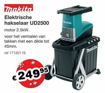 Europoint Makita elektrische hakselaar ud2500 aanbieding