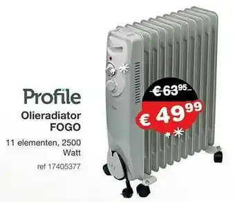 Europoint Profile olieradiator fogo aanbieding