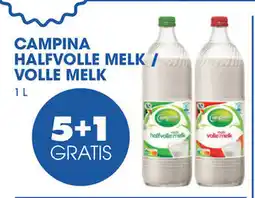 Prik en Tik Campina halfvolle melk / volle melk aanbieding