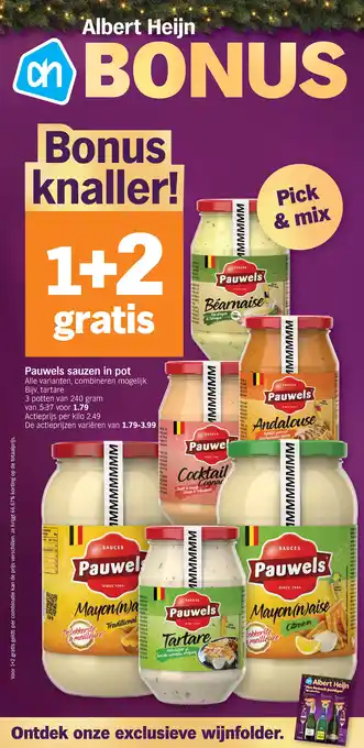 Albert Heijn Pauwels sauzen in pot aanbieding