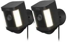 Coolblue Ring Spotlight Cam Plus - Plug In - Noir - Lot de 2 aanbieding