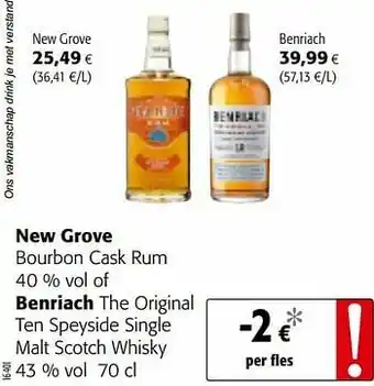 Colruyt New grove bourbon cask rum aanbieding