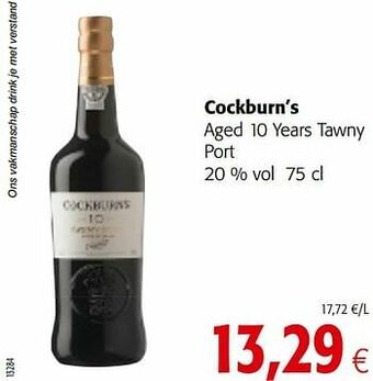 Colruyt Cockburn’s aged 10 years tawny port aanbieding