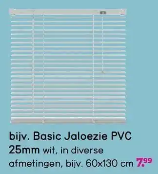Leen Bakker Basic jaloezie pvc 60x130 cm aanbieding