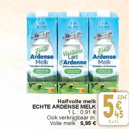 Cora Halfvolle melk ECHTE ARDENSE MELK aanbieding