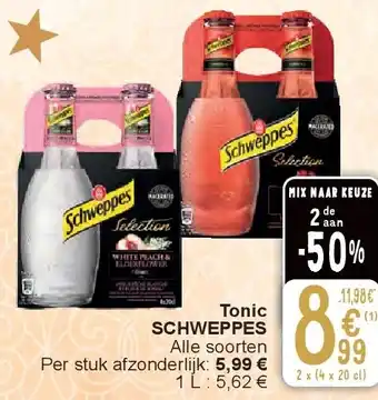 Cora Tonic SCHWEPPES aanbieding