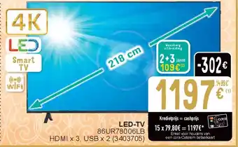 Cora LG LED-TV 86UR78006LB aanbieding