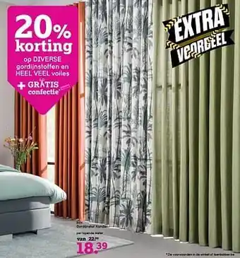 Leen Bakker Gordijnstof xander aanbieding