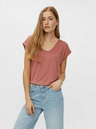 Pieces Bloes Billo Lurex Noos Topje - Roze
