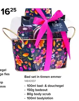 Euroshop Bad set in tinnen emmer 100ml aanbieding