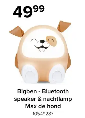 Euroshop Bigben - Bluetooth speaker & nachtlamp Max de hond aanbieding