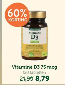 Holland & Barrett Vitamine D3 75 mcg aanbieding