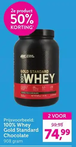 Holland & Barrett 100% Whey Gold Standard Chocolate aanbieding