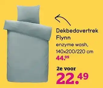 Leen Bakker Dekbedovertrek flynn 140x200/220cm aanbieding