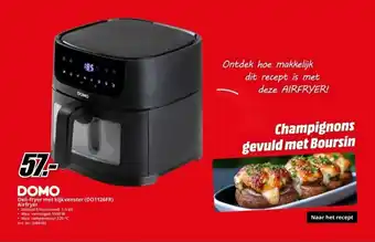 MediaMarkt Domo deli-fryer met kijkvenster DO1126fr airfryer aanbieding