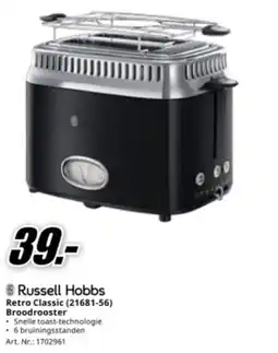 MediaMarkt Russell hobbs retro classic 21681-56 broodrooster aanbieding