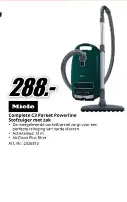 MediaMarkt Miele complete C3 parket powerline stofzuiger met zak aanbieding