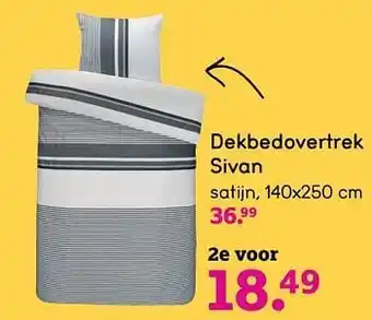 Dekbedovertrek sivan 140x250cm