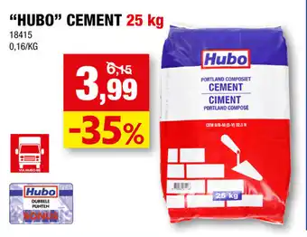 Hubo Hubo Cement 25kg aanbieding