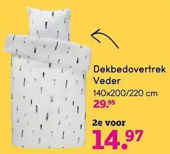 Leen Bakker Dekbedovertrek veder 140x200/220cm aanbieding