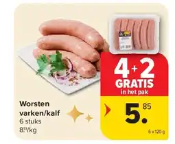 Carrefour Worsten varken/kalf aanbieding