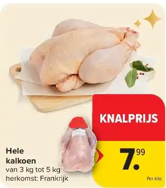 Carrefour Hele kalkoen aanbieding