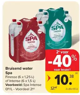 Carrefour Bruisend water Spa aanbieding