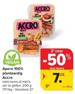 Carrefour Apero 100% plantaardig Accro aanbieding